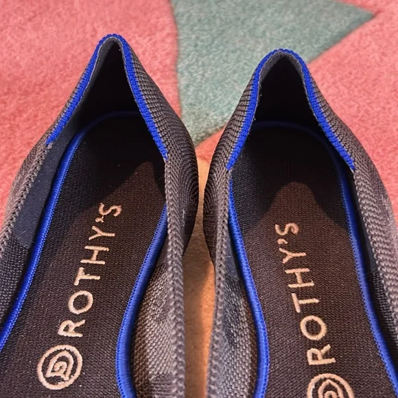 Rothy’s retired The Point Flats Black/Grey Camo - Picture 15 of 17